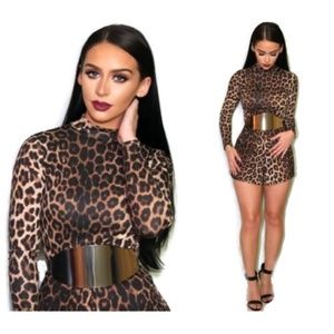 leopard romper animal print jumpsuit size 6 small